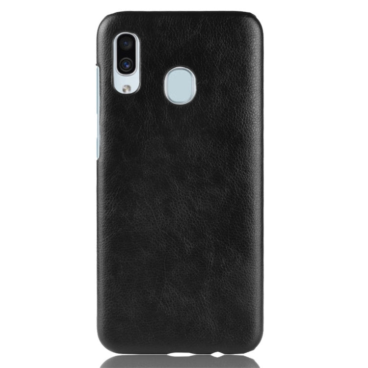 Shockproof Litchi Texture PC + PU Protective Case for Galaxy A40