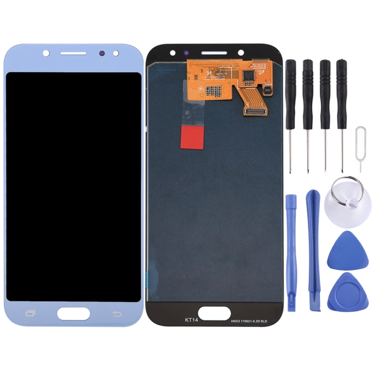 Original Super AMOLED LCD Screen for Galaxy J5 (2017)/J5 Pro 2017, J530F/DS, J530Y/DS with Digitizer Full Assembly (Blue)