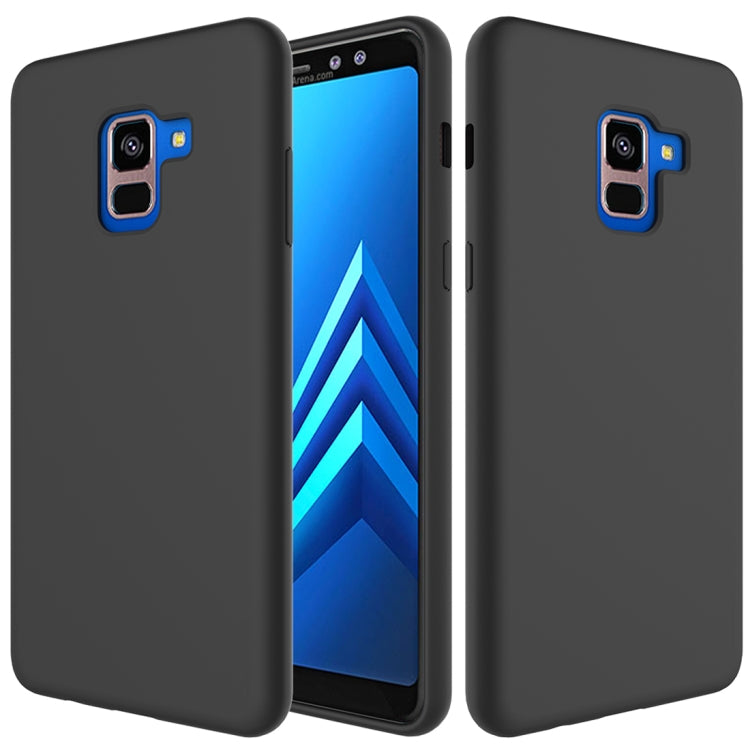 Solid Color Liquid Silicone Dropproof Protective Case for Samsung Galaxy A8 Plus (2018)