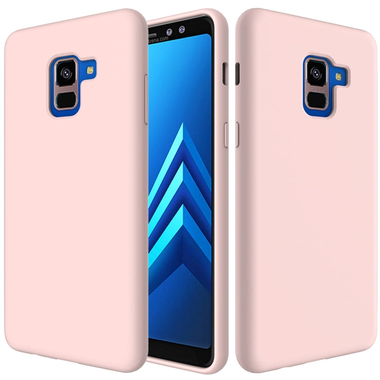 Solid Color Liquid Silicone Dropproof Protective Case for Samsung Galaxy A8 Plus (2018)