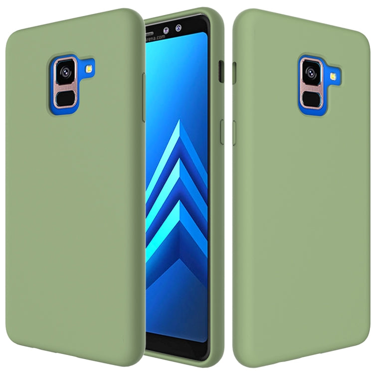 Solid Color Liquid Silicone Dropproof Protective Case for Samsung Galaxy A8 Plus (2018)