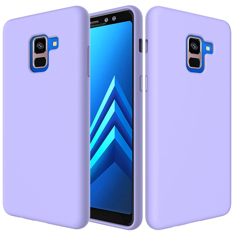 Solid Color Liquid Silicone Dropproof Protective Case for Samsung Galaxy A8 Plus (2018)