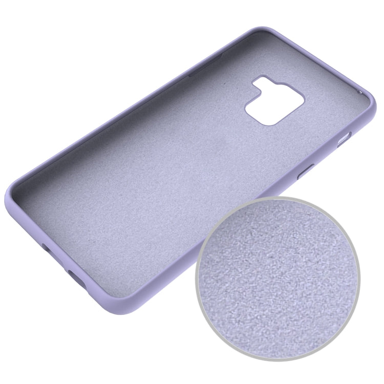 Solid Color Liquid Silicone Dropproof Protective Case for Samsung Galaxy A8 Plus (2018)