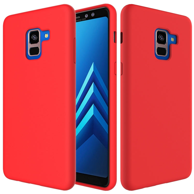 Solid Color Liquid Silicone Dropproof Protective Case for Samsung Galaxy A8 Plus (2018)