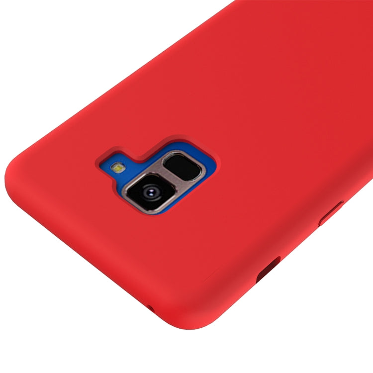 Solid Color Liquid Silicone Dropproof Protective Case for Samsung Galaxy A8 Plus (2018)