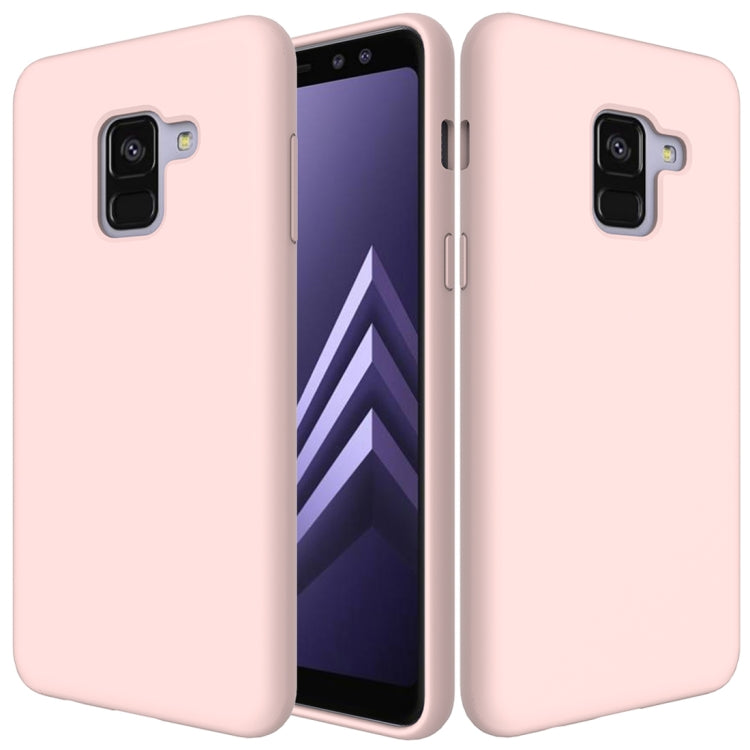 Solid Color Liquid Silicone Dropproof Protective Case for Samsung Galaxy A8 (2018)