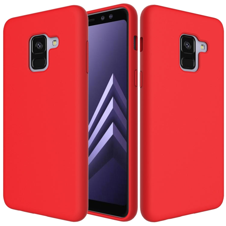 Solid Color Liquid Silicone Dropproof Protective Case for Samsung Galaxy A8 (2018)