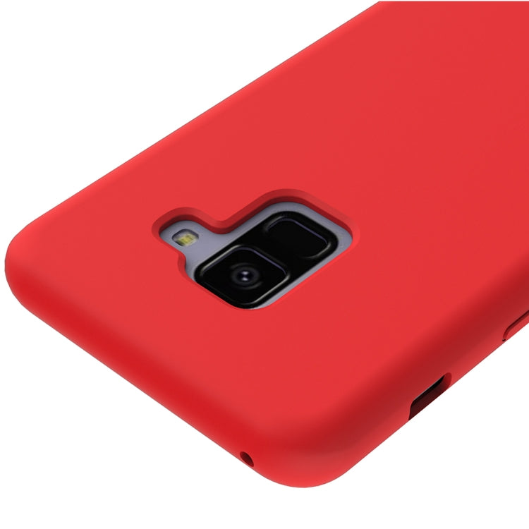 Solid Color Liquid Silicone Dropproof Protective Case for Samsung Galaxy A8 (2018)