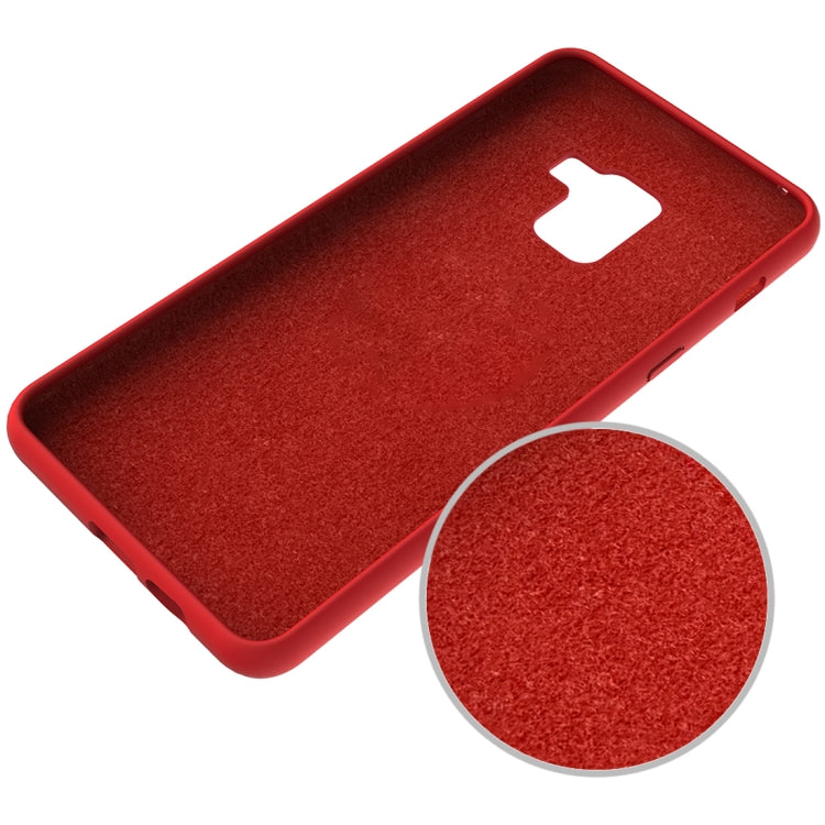 Solid Color Liquid Silicone Dropproof Protective Case for Samsung Galaxy A8 (2018)