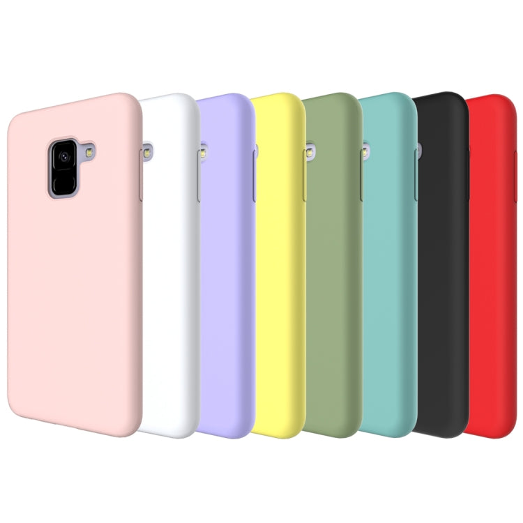 Solid Color Liquid Silicone Dropproof Protective Case for Samsung Galaxy A8 (2018)