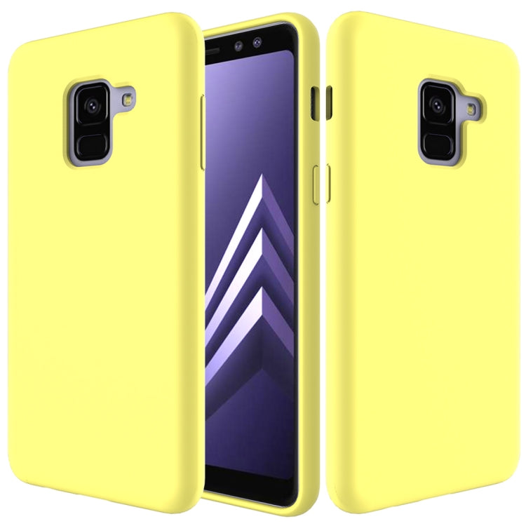 Solid Color Liquid Silicone Dropproof Protective Case for Samsung Galaxy A8 (2018)
