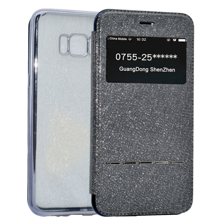 For Galaxy S8 Cross Texture Electroplating Soft TPU Protective Cover Case with Press Key