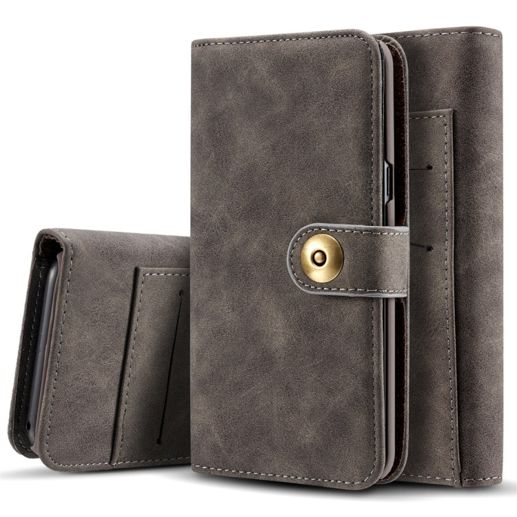 Retro Magnetic Detachable Horizontal Flip Leather Case for Galaxy S10, with Card Slots & Wallet & Photo Frame