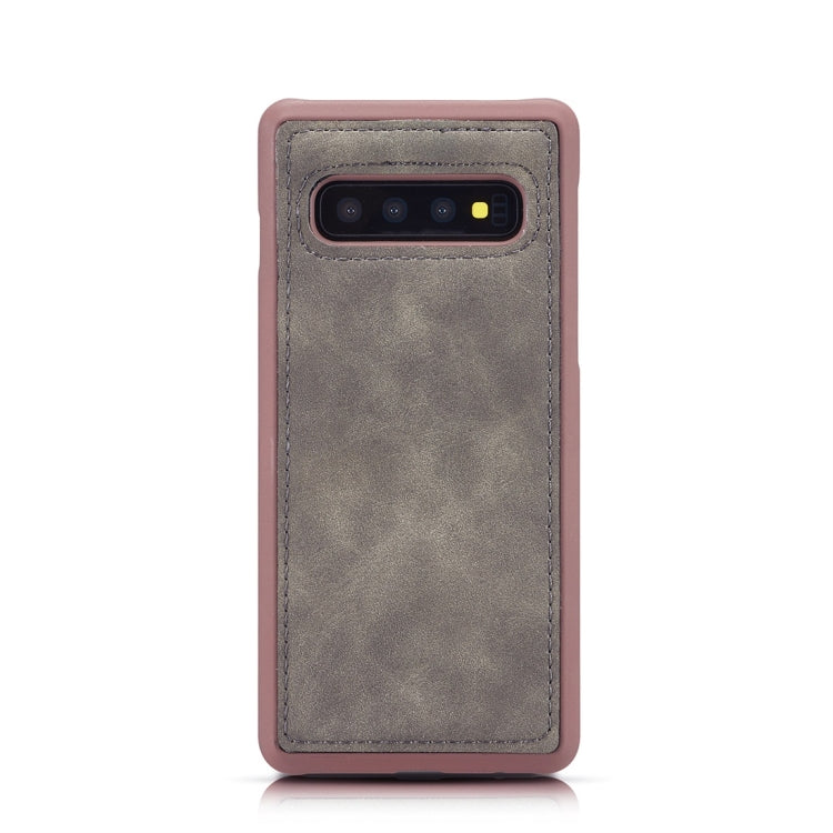 Retro Magnetic Detachable Horizontal Flip Leather Case for Galaxy S10, with Card Slots & Wallet & Photo Frame
