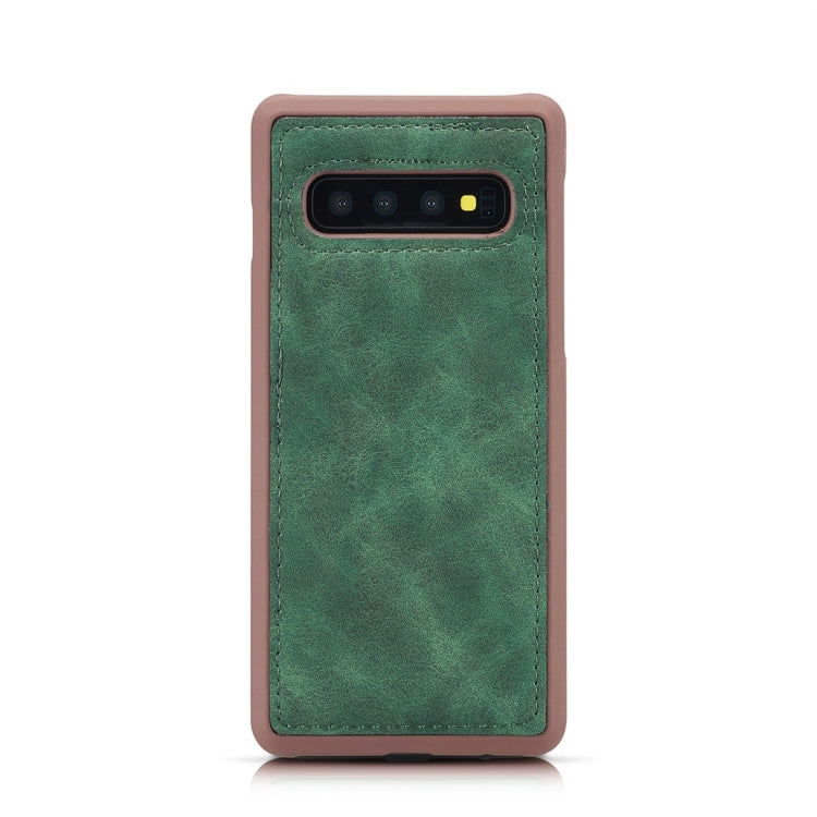 Retro Magnetic Detachable Horizontal Flip Leather Case for Galaxy S10 Plus, with Card Slots & Wallet & Photo Frame