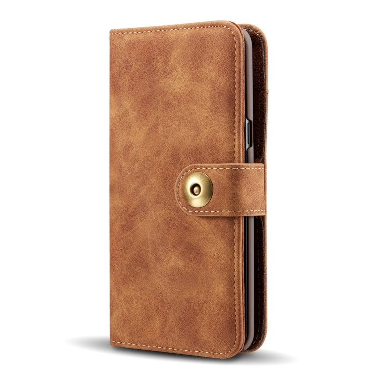 Retro Magnetic Detachable Horizontal Flip Leather Case for Galaxy S10 Plus, with Card Slots & Wallet & Photo Frame