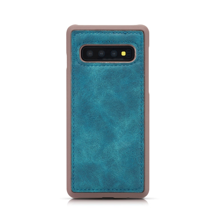 Retro Magnetic Detachable Horizontal Flip Leather Case for Galaxy S10 E, with Card Slots & Wallet & Photo Frame
