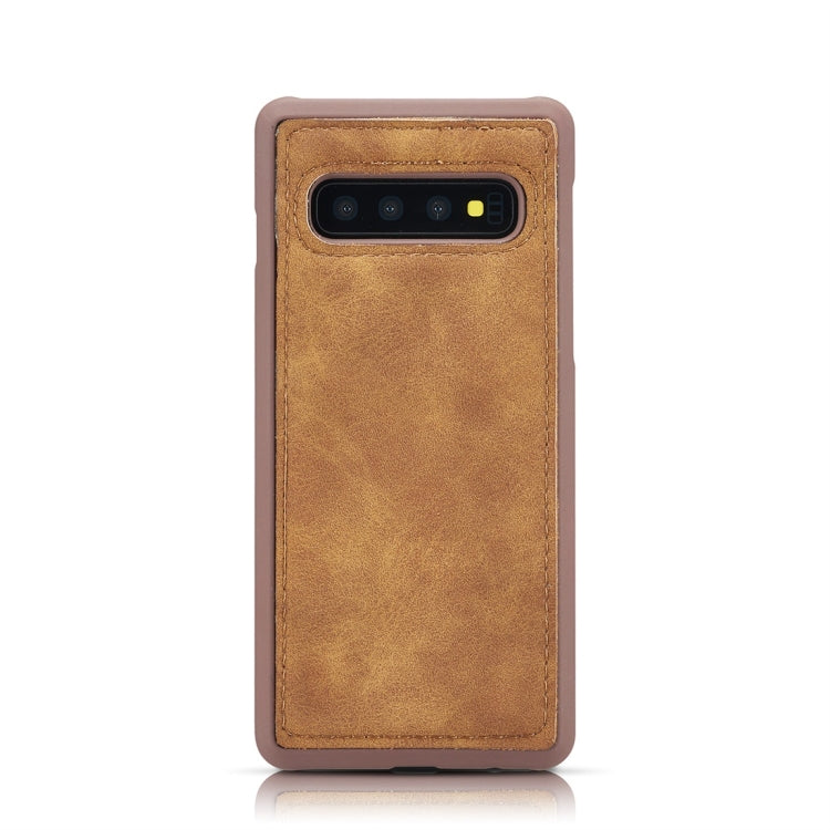 Retro Magnetic Detachable Horizontal Flip Leather Case for Galaxy S10 E, with Card Slots & Wallet & Photo Frame