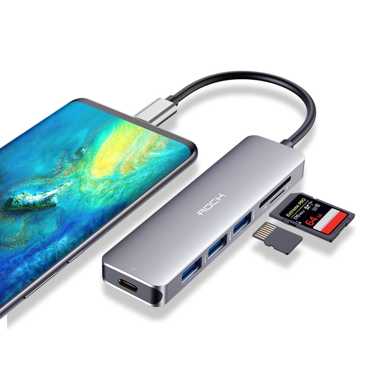Rock Type-C to USB3+TF SD+PD Adapter Cable