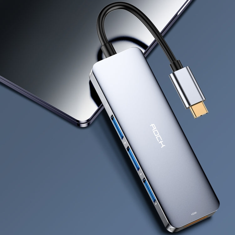 Rock USB-C to HDMI+USB3.0x3 Adapter Cable