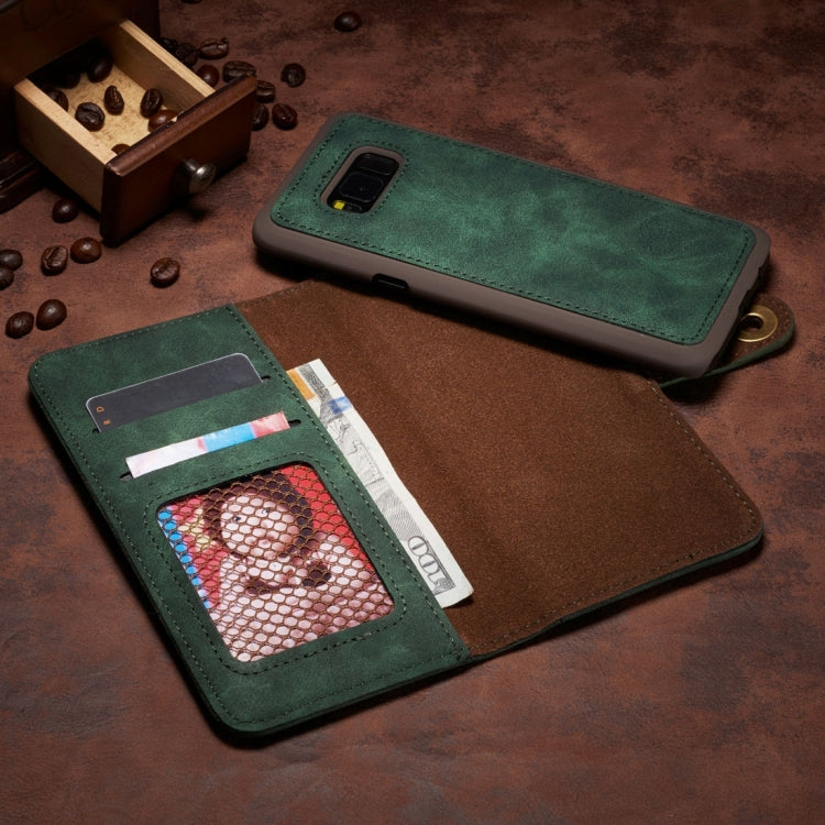 For Galaxy S8 Retro Magnetic Horizontal Flip Leather Case with Card Slots & Wallet & Photo Frame & Detachable Back Cover