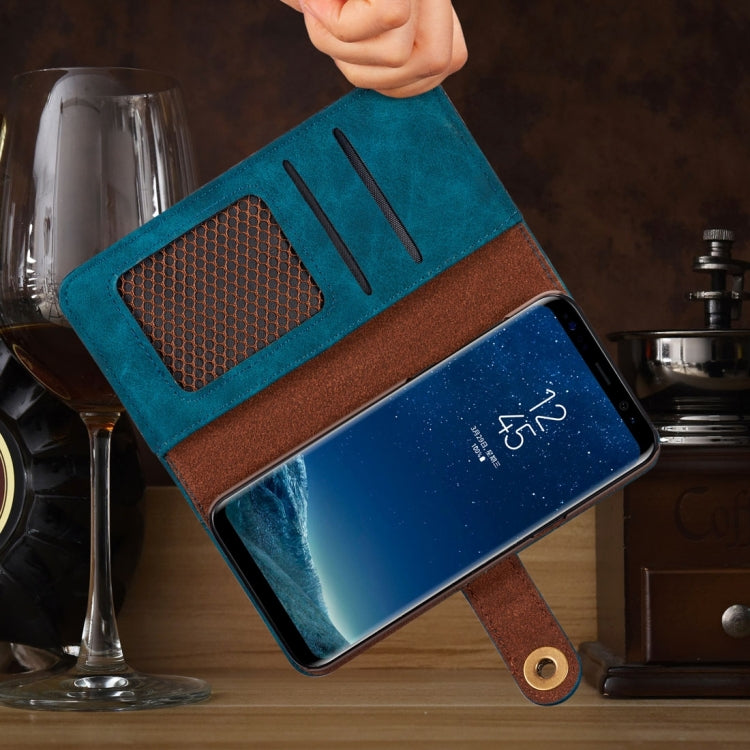 For Galaxy S8 Retro Magnetic Horizontal Flip Leather Case with Card Slots & Wallet & Photo Frame & Detachable Back Cover