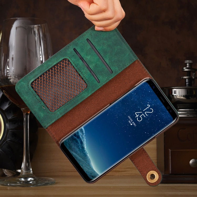 For Galaxy S8 + / G9550 Retro Magnetic Horizontal Flip Leather Case with Card Slots & Wallet & Photo Frame & Detachable Back Cover