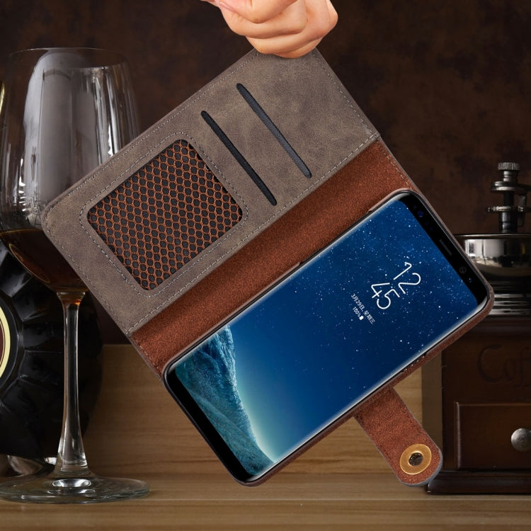 For Galaxy S8 + / G9550 Retro Magnetic Horizontal Flip Leather Case with Card Slots & Wallet & Photo Frame & Detachable Back Cover