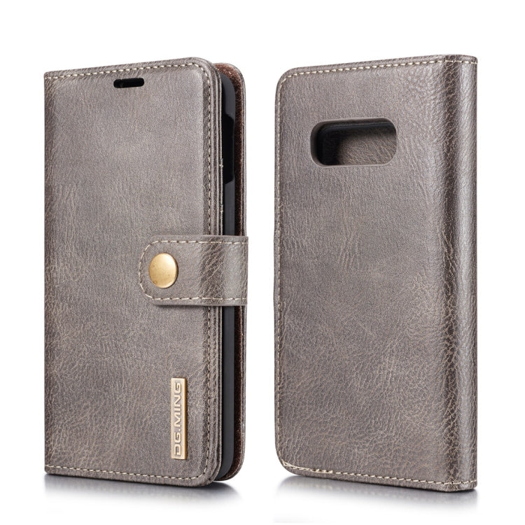 DG.MING Crazy Horse Texture Flip Detachable Magnetic Leather Case for Samsung Galaxy S10 E, with Holder & Card Slots & Wallet