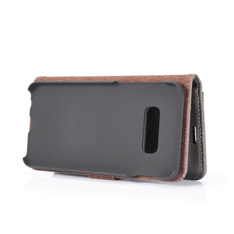DG.MING Crazy Horse Texture Flip Detachable Magnetic Leather Case for Samsung Galaxy S10 E, with Holder & Card Slots & Wallet