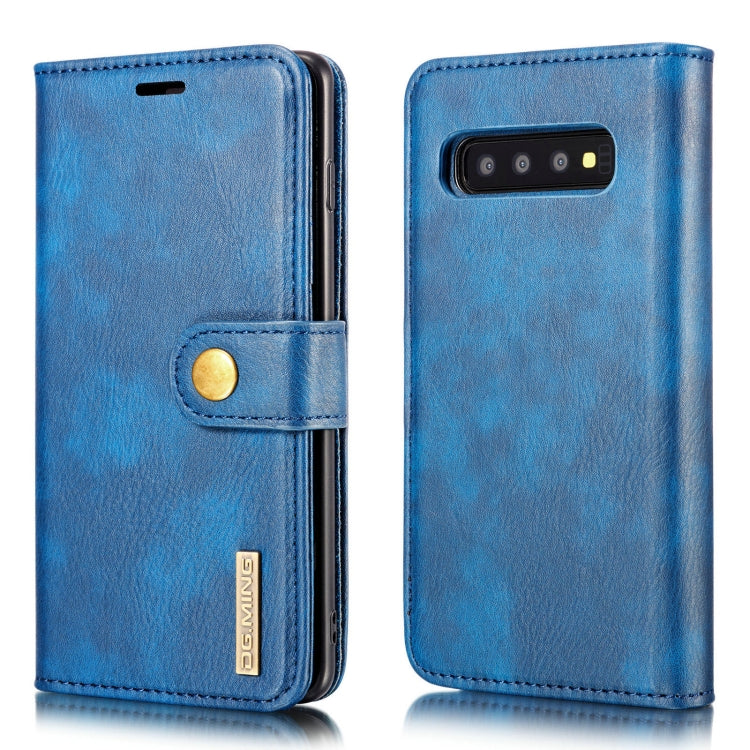 DG.MING Crazy Horse Texture Flip Detachable Magnetic Leather Case for Samsung Galaxy S10 E, with Holder & Card Slots & Wallet