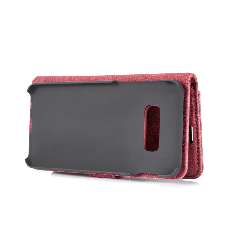 DG.MING Crazy Horse Texture Flip Detachable Magnetic Leather Case for Samsung Galaxy S10 E, with Holder & Card Slots & Wallet