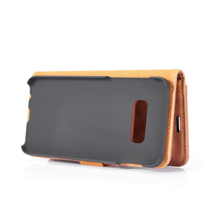 DG.MING Crazy Horse Texture Flip Detachable Magnetic Leather Case for Samsung Galaxy S10 E, with Holder & Card Slots & Wallet