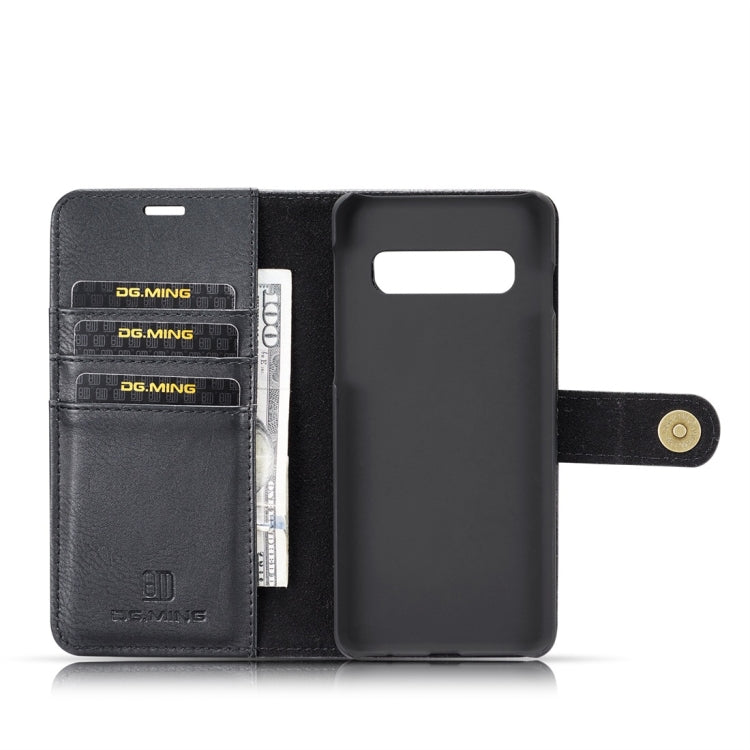 DG.MING Crazy Horse Texture Flip Detachable Magnetic Leather Case for Samsung Galaxy S10 Plus, with Holder & Card Slots & Wallet