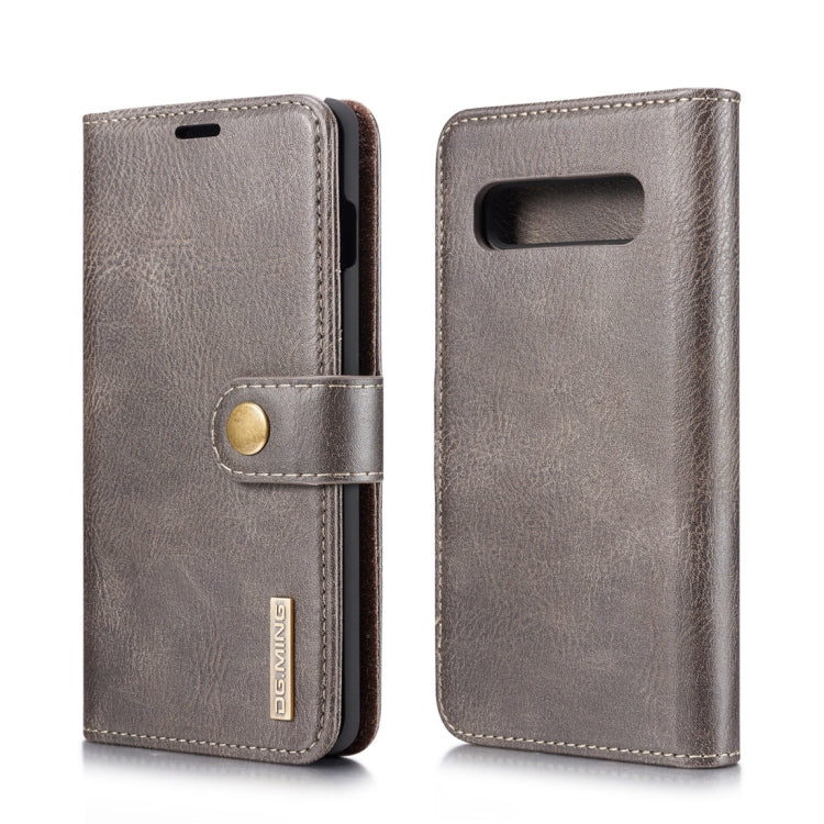 DG.MING Crazy Horse Texture Flip Detachable Magnetic Leather Case for Samsung Galaxy S10 Plus, with Holder & Card Slots & Wallet
