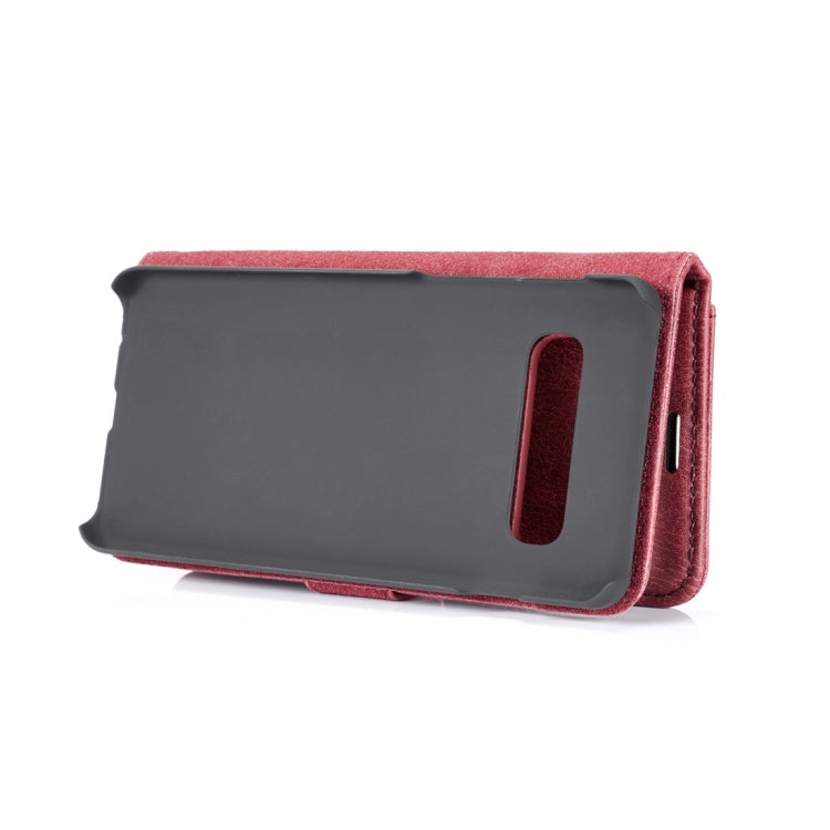 DG.MING Crazy Horse Texture Flip Detachable Magnetic Leather Case for Samsung Galaxy S10 Plus, with Holder & Card Slots & Wallet
