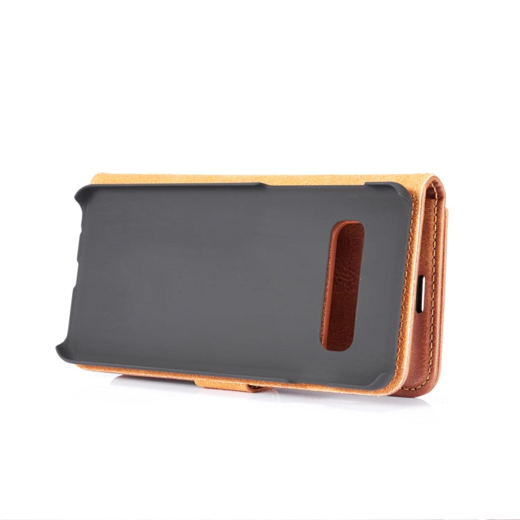 DG.MING Crazy Horse Texture Flip Detachable Magnetic Leather Case for Samsung Galaxy S10 Plus, with Holder & Card Slots & Wallet