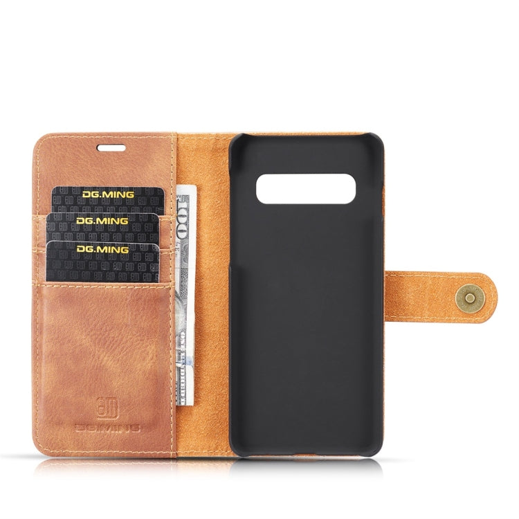 DG.MING Crazy Horse Texture Flip Detachable Magnetic Leather Case for Samsung Galaxy S10 Plus, with Holder & Card Slots & Wallet