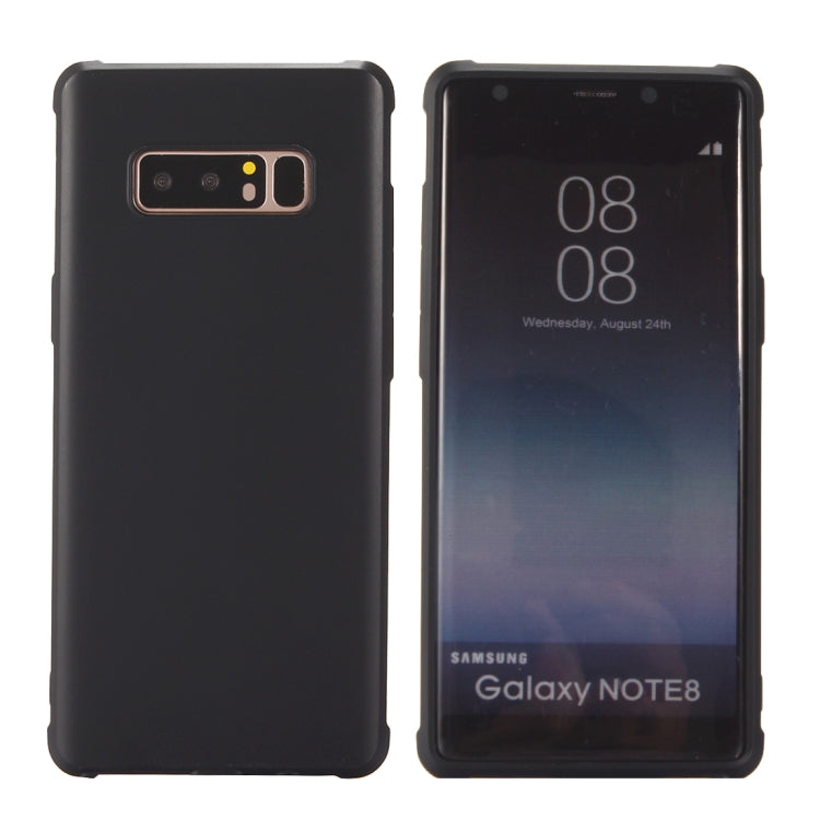 For Galaxy Note 8 Dropproof Protective Soft TPU Back Case Cover (Black)