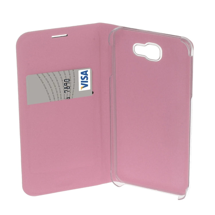 For Galaxy A7 (2017) / A720 Pure Colour Horizontal Flip Leather Protective Case with Card Slot