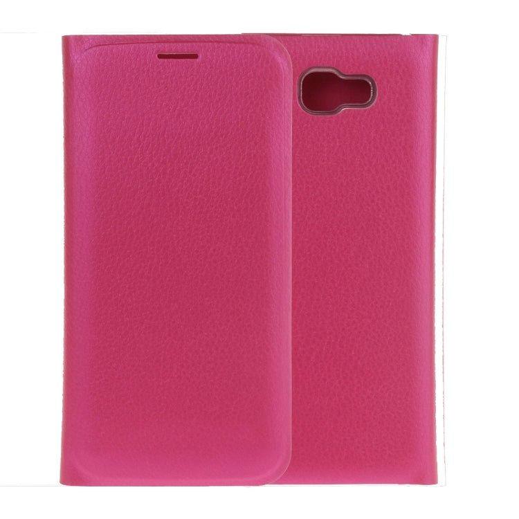 For Galaxy A7 (2017) / A720 Pure Colour Horizontal Flip Leather Protective Case with Card Slot