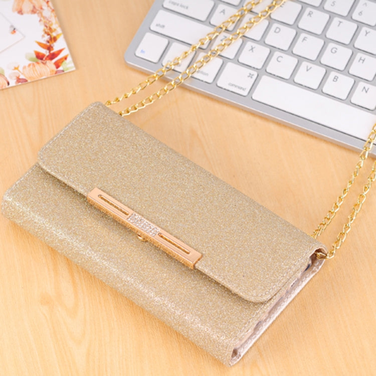 For Galaxy Note 8 Glitter Powder Frosted Shoulder Bag Horizontal Flip Leather Case Cover with Card Slots