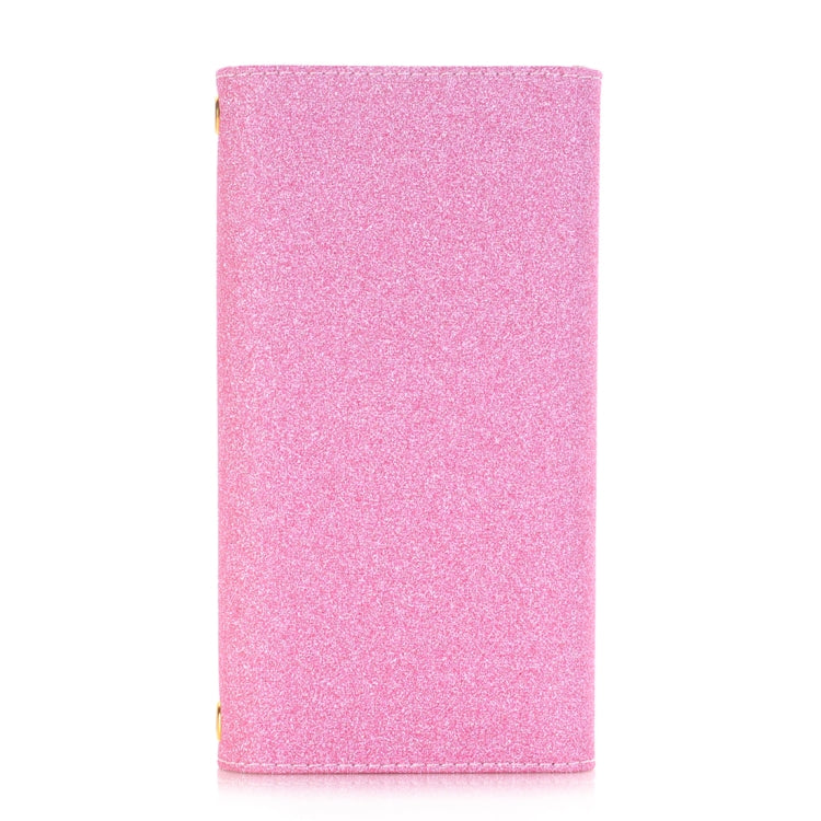 For Galaxy Note 8 Glitter Powder Frosted Shoulder Bag Horizontal Flip Leather Case Cover with Card Slots