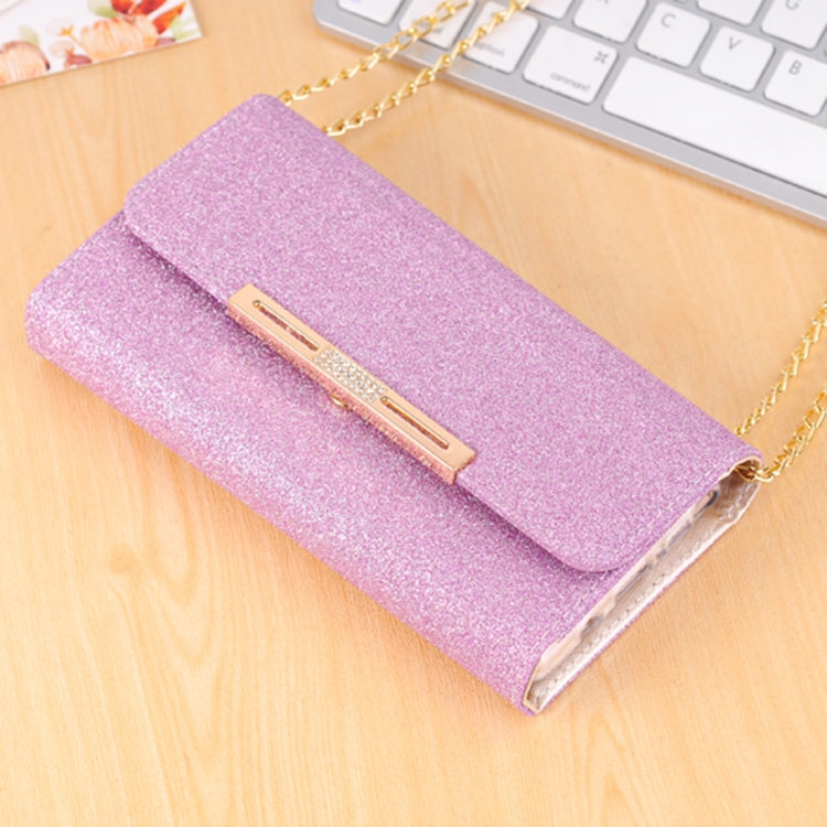 For Galaxy Note 8 Glitter Powder Frosted Shoulder Bag Horizontal Flip Leather Case Cover with Card Slots