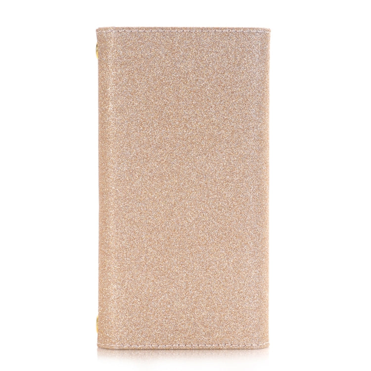 For Galaxy Note 8 Glitter Powder Frosted Shoulder Bag Horizontal Flip Leather Case Cover with Card Slots