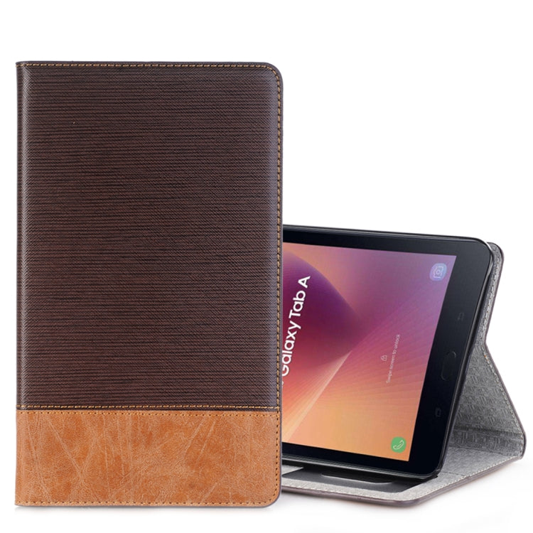 For Galaxy Tab A 8.0 (2017) / T385 Cross Texture Horizontal Flip Case Cover with Card Slots & Holder & Wallet