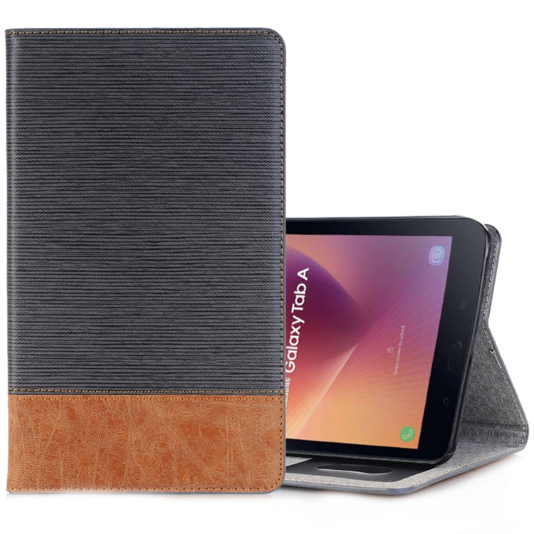 For Galaxy Tab A 8.0 (2017) / T385 Cross Texture Horizontal Flip Case Cover with Card Slots & Holder & Wallet