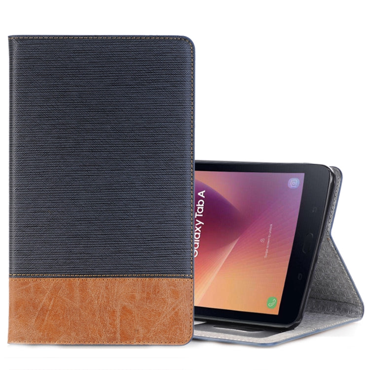 For Galaxy Tab A 8.0 (2017) / T385 Cross Texture Horizontal Flip Case Cover with Card Slots & Holder & Wallet
