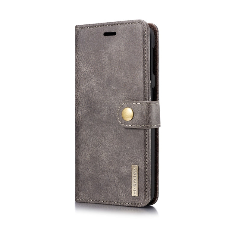 DG.MING Crazy Horse Texture Flip Detachable Magnetic Leather Case for Galaxy A7 (2018), with Holder & Card Slots & Wallet