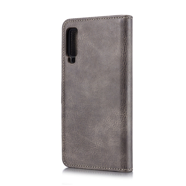 DG.MING Crazy Horse Texture Flip Detachable Magnetic Leather Case for Galaxy A7 (2018), with Holder & Card Slots & Wallet